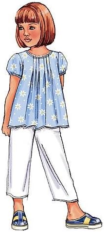 BUTTERICK PATTERNS B4176 Children's/Girls' Top, Dress, Shorts and Pants, Size 2-3-4-5...