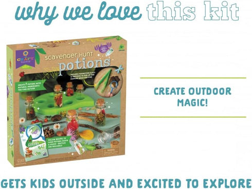 Craft-Tastic Scavenger Hunt Potions - Nature DIY Craft Kit - Create Magical Nature Potions - Makes 7 Potions - Comes with Recipe Book - Ages 4+ wi...