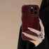 iPhone 13 Case,Simple Wave Design Wavy Frame Soft Silicone Aesthetic Phone Case for iPhone 13 Phone Case,Wine Red...