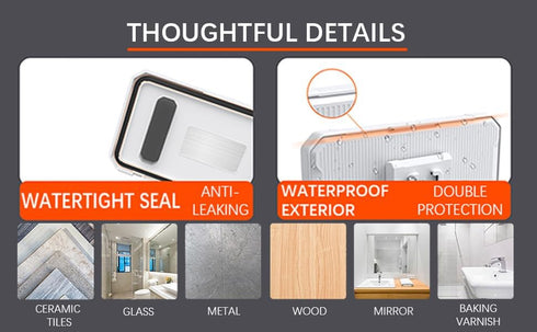 Shower Phone Holder Waterproof 480° Rotation Adjustable Phone Stand Case Mount for Bathroom Bathtub Kitchen Wall, Anti-Fogging Shower Phone Case, ...