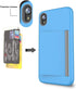 iPhone xr Case with Card Holder,Shockproof Armor Silicone Credit Card Slot Protective Wallet Cover Case for Apple iPhone XR - Blue...