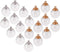 PH PandaHall 30 Pcs 18mm Mini Empty Clear Glass Globe Bottle Wish Ball Bottles DIY Pendant Charms with 30 Pcs 8mm Cap Bails for Jewelry Making...