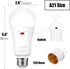 Emotionlite Rechargeable Emergency Light Bulb,1800mAh Battery Backup for Home Power Failure,Outage Emergency Reading Lighting Camping Hurricane,3 ...