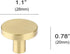 RZDEAL Cabinet Knobs Solid Brass Round Dresser Drawer Knobs and Pulls Simple Decorative Kitchen Cabinet Door Handles (4Pcs, 1.1"x0.78")...