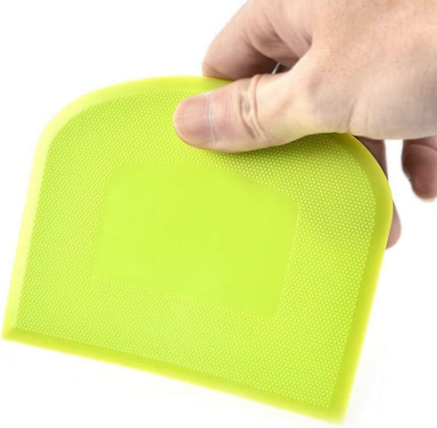 2 Pieces Dough Scraper Bowl Scraper Food-safe Plastic Dough Cutter Flexible Plastic Scraper Practical Bench Scraper Multipurpose Food Scrappers fo...