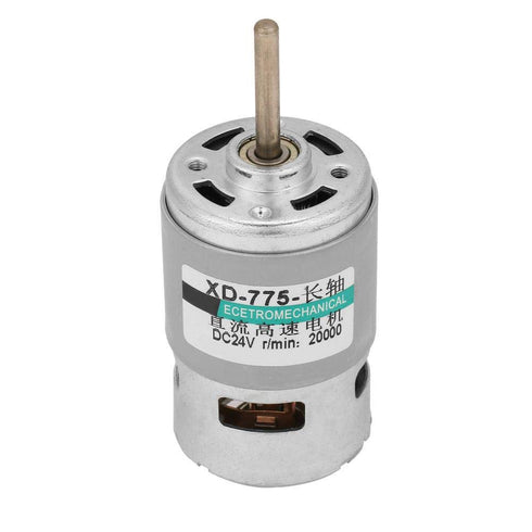 775 DC Motor, DC 24V/20000RPM 80W High Speed Low Noise High Torque Motor Extension Shaft Motor(24V20000RPM)......