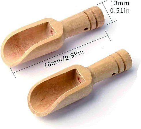 Arroyner 20 PCS Mini Wooden Spoon Mini Bamboo Spoons Small Bath Salt Spoon Small Spice Spoons for Sugar Scrubs, Spices, Bath Salts, Cooking...