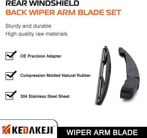 Rear Windshield Wiper Blade Compatible with Ford Flex 2009-2013,Rear Wiper Arm Blade Set...