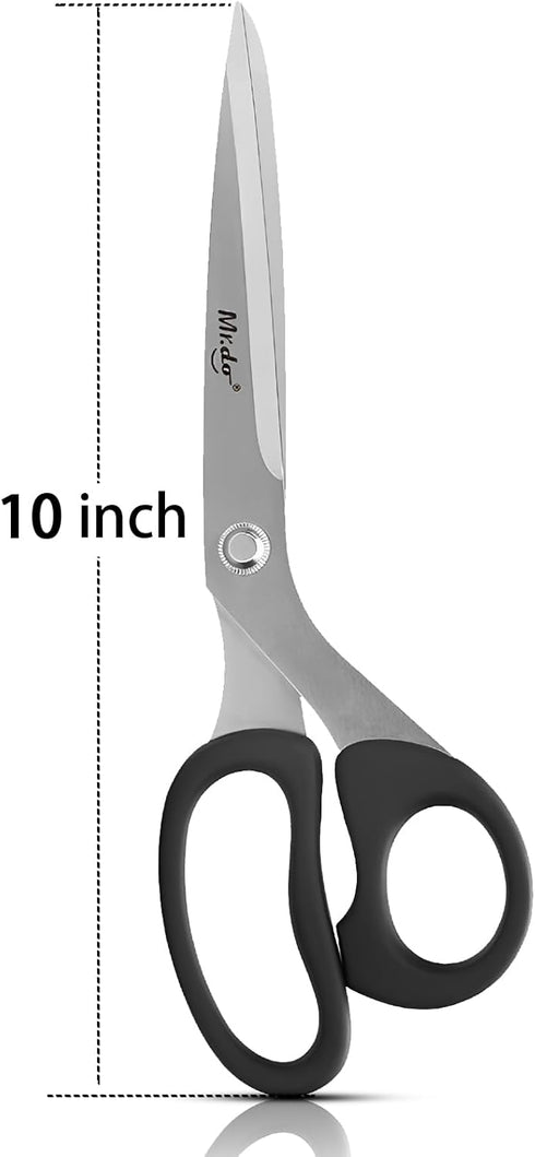 Mr.do Fabric Scissors 10 inch Sewing Scissors All Purpose Heavy Duty Sharp Fabric Scissors for Cutting Clothes Leather Classic Stainless Steel Pro...