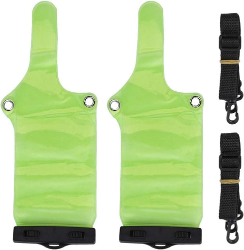 Portable Radio Waterproof Case, PVC Two Way Radio Holder with High Strength ABS Clip Adjustable Elastic Band Rainproof Bag Walkie Talkie Case Elec...