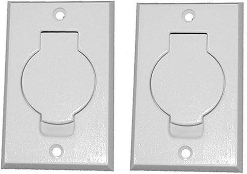 Pokin (2) Central Vacuum White Inlet Valves for Beam Central Vac - White Round Door...