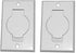 Pokin (2) Central Vacuum White Inlet Valves for Beam Central Vac - White Round Door...