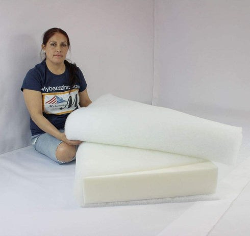 Mybecca 48 Inch Wide (1 Yard) Quilt Batting Multipurpose Dacron Fiber Polyester Wadding Fabric Loft Upholstery Grade Padding 48 x 36 (3' x 4')...