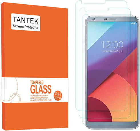 [3-Pack Screen Protector for LG G6 (2017 Release, 5.7" Display),Tempered Glass Film,Ultra Clear,Anti Scratch,Bubble Free,Case Friendly...