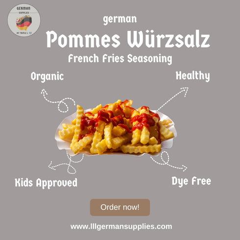 Generic French Fries Seasoning, 4 Packs of 0.34 oz Each, German Style, All Natural, Pommes Wuerzsalz, Potato salt, Potato seasoning...