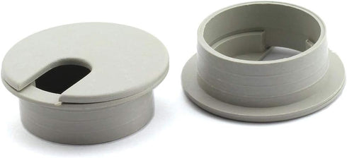 2pcs 1-3/8 inch Desk Wire Cord Cable Grommets Hole Cover for Office PC Desk Cable Cord Organizer Plastic Cover Gray...