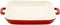 Heiss® Energy-Efficient Cast Aluminum Mini Square Grill Pan for Serving, 10 Ounce, 6" x 6", Red/White...
