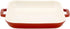 Heiss® Energy-Efficient Cast Aluminum Mini Square Grill Pan for Serving, 10 Ounce, 6" x 6", Red/White...