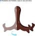 uxcell 4pcs 6.3" Easel Plate Holder, Wood-like Plastic Folding Display Stand Brown for Decorative Picture Frame...
