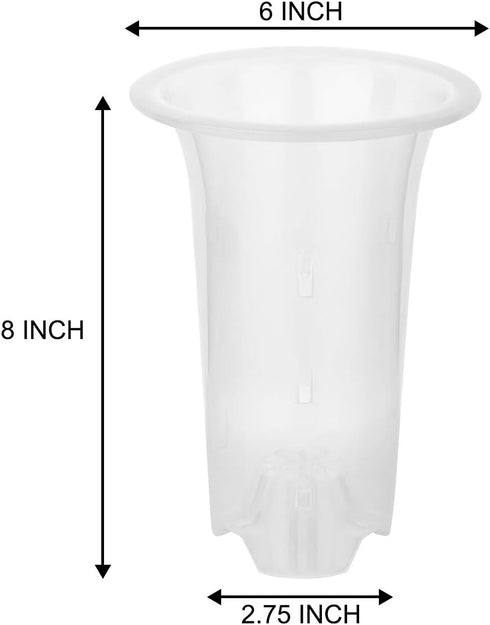 Beautyflier 6” Pack of 4 Clear Flower Pot Planter Plastic Orchid Pot with Holes Tall Plant Pots for Home Office Desk Garden Flower Shop Decoration...