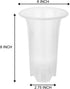 Beautyflier 6” Pack of 4 Clear Flower Pot Planter Plastic Orchid Pot with Holes Tall Plant Pots for Home Office Desk Garden Flower Shop Decoration...