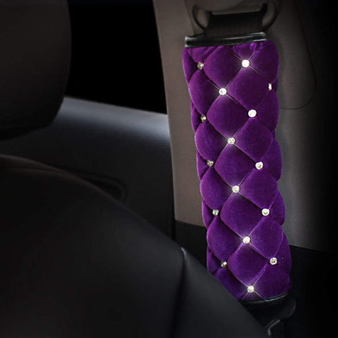 eing Plush Handbrake Cover Gear Shift Cover Seat Belt Cover 3 PCS/Set Car Interior Set Accessories Decor,Purple...