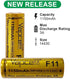 F11 14430 1150mah 3A 3.7V Flat top Rechargeable Batteries (Pack of 2)...