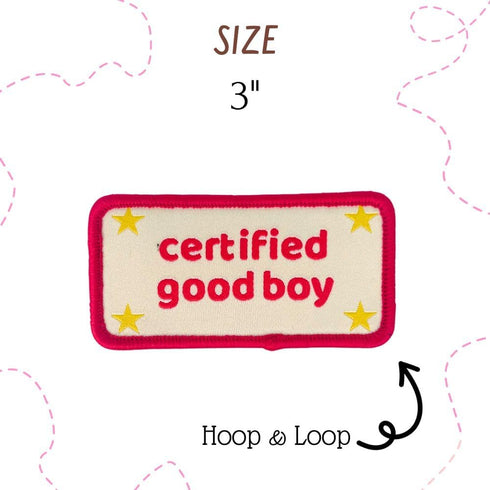 Certified Good Boy Girl Dog Harness Patches | Hoop & Loop Funny Cute Dogs Patch for Removable Vest Collar Tactical Working Moral Training Tracking...