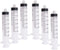 6 pcs 30 ML/CC Plastic Syringe Disposable Individual Sealed Wrap Without Needle with Measurement for Scientific Feeding Pets Labs Watering Dispens...