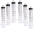 6 pcs 30 ML/CC Plastic Syringe Disposable Individual Sealed Wrap Without Needle with Measurement for Scientific Feeding Pets Labs Watering Dispens...