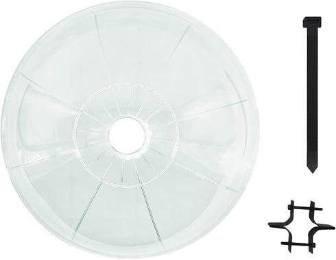 13 Inches Solid Clear PC Wobbly Squirrel Proof Baffle Deflector for Bird Feeder, Fit up 1.5 Inches Pole/Post (Upgraded Version)...