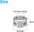 uxcell Set Screw Shaft Collar for 8mm Shaft, 2pcs Clamping Collars 14mm OD, 8mm Thickness, Aluminum Alloy Clamp-On Collar with M4 Set Screws and a...