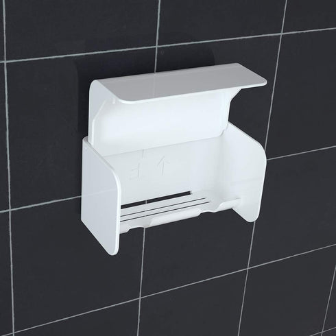 Toothbrush Holder Wall Mounted with Cover, Self Adhesive Toothbrushes Holder Perfect for Dorm Bathrooms and Shower, Holds 2 Toothbrushes...