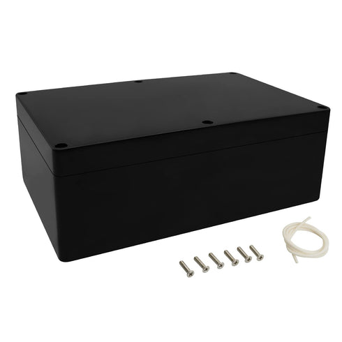 LeMotech Project Box ABS Plastic Junction Box IP65 Waterproof Hobby Box Electrical Boxes Universal Enclosure for Electronic Black 8.9X 5.7X 3.1 in...