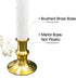 Window Candle Electric with Daily Timer, Heavy Metal Base Christmas Window Candle, UL Listed 1 Set Packing 1 Extra Replacement Bulb (Brush Brass)...