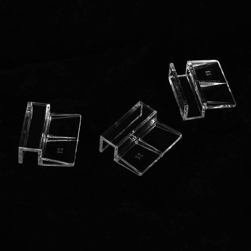 Pssopp 20Pcs Aquarium Glass Cover Clip Acrylic Universal Lid Clips for Rimless Aquariums Clear Color Acrylic Aquarium Glass Cover Holder, Aquarium...