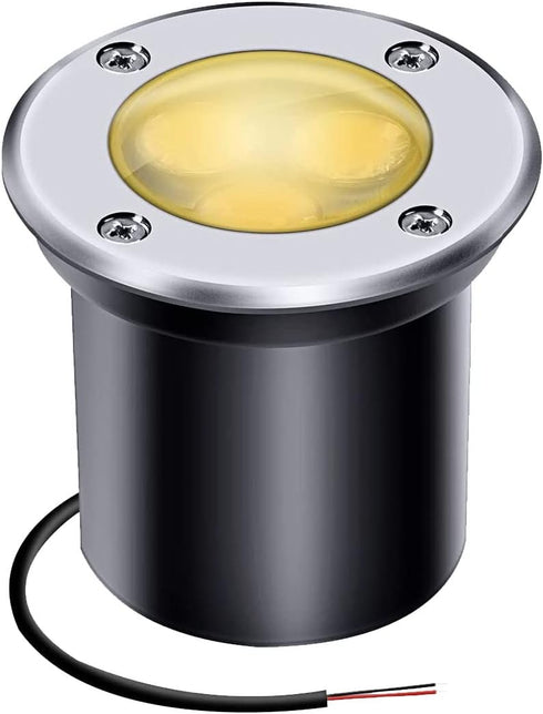 Low Voltage LED In-ground Lights Well Light Landscape Light 3W 12V 24V Waterproof IP67 Pathway Lights Outdoor spotlights Trees Flags for Garden,Ya...