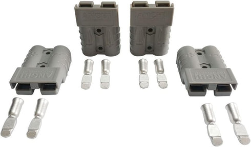 50Amp Power Connector Plug 50A Quick Connect Disconnect 600 V 2 Pairs(4pcs) for 50Amp Battery Connector(6AWG, Grey)...
