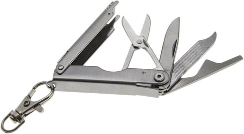 Lucky Line UtiliCarry Compact Micro Tool Stainless Steel, Multi-Tool Pocket Knife on Key Clip - for Everyday Carry, Camping Essentials, Hiking, Ou...