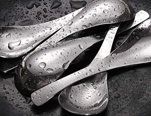 Soup Spoons,Stainless Steel Short Handle Spoons, Classic And Durable Soup Spoon, Set of 5....