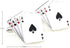 4 Aces Four Ace Playing Cards Poker Gambling Casino Pair of Cufflinks in a Presentation Gift Box & Polishing Cloth...