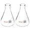 stonylab (2 Pack) 100 ml Narrow Mouth Erlenmeyer Glass Flasks with Heavy Duty Rim (100ml Fits with stonylab 5# Rubber Stopper)...