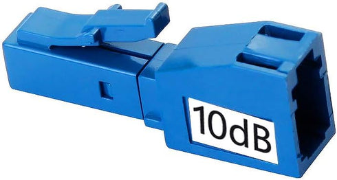 2 Pack Single Mode LC 10dB Fiber Optic Attenuator, LC/UPC in-Line Fiber Attenuator, Male to Female, Single-mode Fixed, SM, dB Options: 3dB, 5dB, 7...