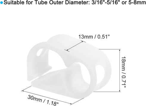 uxcell Plastic Tubing Clamps, 20pcs 3/16"-5/16" Tube OD Adjustable Tube Clamp Laboratory Pinch Valve Flow Control Hose Clamp...