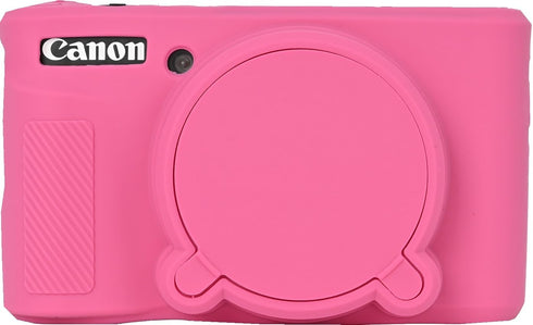 SX740 Camera Case, BMAOLLONGB Fullbody Thin Lightweight Silicone Camera Skin Body Rubber Cover Case for Canon PowerShot SX740 SX730 (Rosered)...