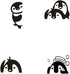 Removable Switch Stickers - 4 Cute Penguins Cartoon Wall Stickers, Light Switch Decals, Family DIY Decor Art Stickers for Kids Bedroom, Office Hom...