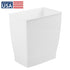 iDesign,Plastic Spa Rectangular Trash, Waste Basket Garbage Can for Bathroom, Bedroom, Home Office, Dorm, College, 2.5 Gallon, White...
