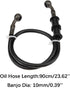 Mtsooning Motorcycle Brake Hydraulic Line, 60cm/23.6inch Braided Clutch Oil Pipe, Stainless Brake Hose Replacement for ATV Motorbike Pit Dirt Bike...