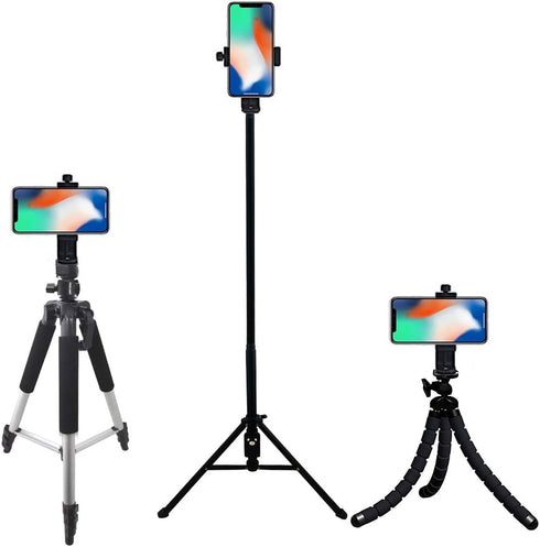 Acuvar Premium Smartphone Holder/Vertical and Horizontal Tripod Mount Adapter Rotatable Bracket with 1/4 inch Screw/Adjustable Clip for iPhone, An...