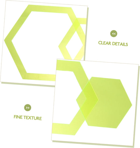 4pcs Tool Hexagon Shaped Quilting Template Sewing Templates Shaped Templates Quilting Handwork Sewing Crafts Template Clothing Template Rulers Acr...